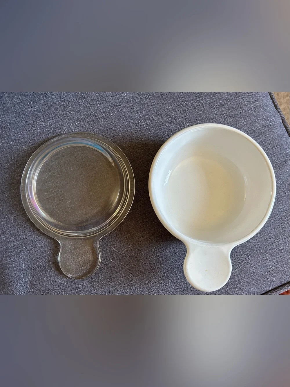 Glass Lidded Casserole Dish in Cream